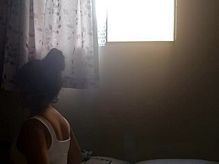 I grab my cousin's wife and fuck her doggystyle with big black cock until she squirts