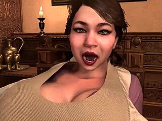 I fucked this hot asian milf maid in the ass after she blowed me off in 3d porn