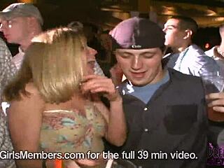 Wet T-Shirt Contest at Night Club with Nude Coeds Dancing Publicly