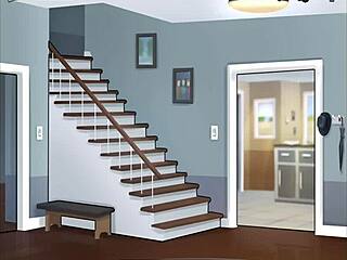 Stepmom and her friend fuck stepson in missionary position