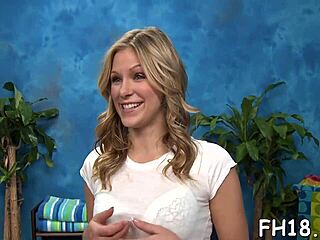 Relaxing oil massage session with soothing techniques