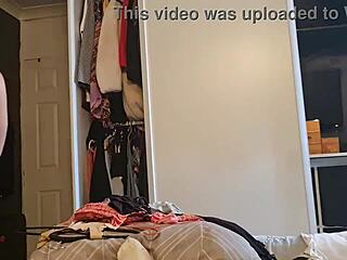 Mature Babe Tries on Clothes While Sucking His Shaved Cock