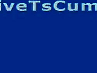 Big shooter ladyboy in crossdressing action