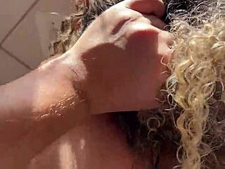 Hot Curly Blonde Dances Funk in Pajamas While Getting Fucked in Kitchen!