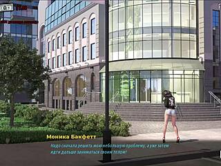 in fashion business, she shows her beauty with monsters in 3d hentai game