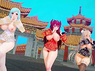 chinese virtual youtubers in mmd celebrate new year with kkvmd by kuno hiro. wow, it's amazing!