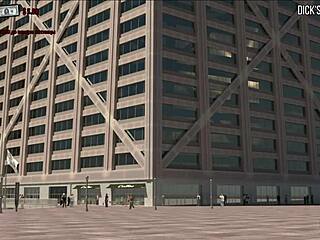 in fashion business, she shows her beauty with monsters in 3d hentai game