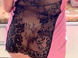 Hot Curly Blonde Dances Funk in Pajamas While Getting Fucked in Kitchen!