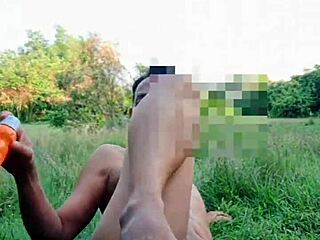 Myanmar gay twink gets naked anal in forest