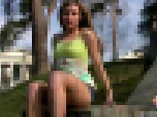 showing off my pretty new panties under the skirt