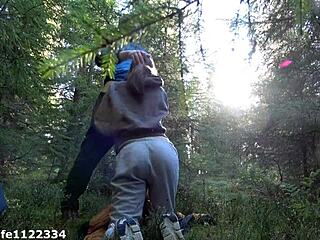 Risky Blowjob And Fucking In Public Park With Cumshot On Ass