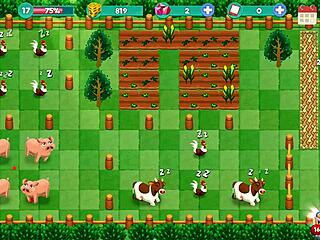 Intriguing hentai game with brunette and redhead threesome