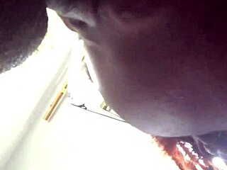 In POV, one ball shoots massive cumshot on my face while wearing glasses.