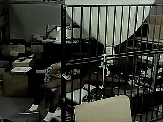 Ebony deepthroats to keep her job. She gets a facial pop.