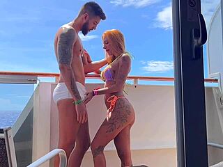 end of year on the cruise we fucked on board our cabin balcony