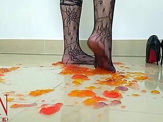 Sweet Jeles Destroys with High Heels on Floor