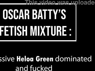 Brazilian cutie Heloa Green dominated and hard fucked by huge cocks in DP anal footjob BDSM.