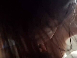 hey, check this chinese girl with nice breasts giving a wild blowjob