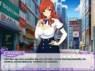 Sexy redhead milf in lewd anime game