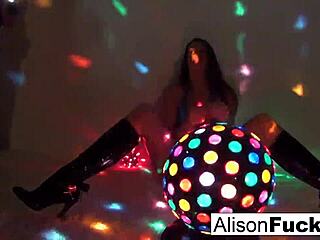 sexy big-boobed babe alison tyler teases at disco