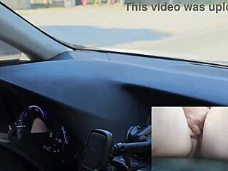 Big ass pawg milf enjoying public masturbation in car during outdoor activities