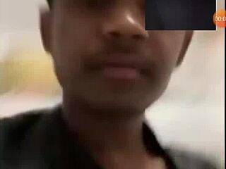 An Indian guy masturbates his dick in this story