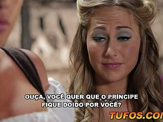 three super lesbians licking excited for cock