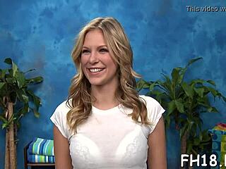 nudist massage on the beach with oiled bodies