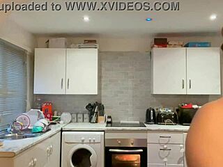 amateur teen 18+ strips bare while cleaning her private space at home