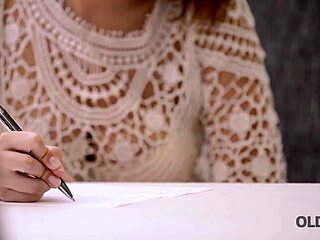 Old Male Pounds Young Colleen's Big Tits In Expensive House!