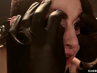 Tattooed Redhead Hard Whipped and Gagged!