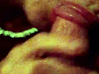 Mature mommy gives casual blowjob to her lover