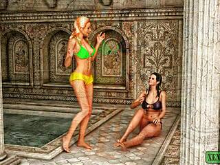 Monstrous foursome unfolds in 3D hentai