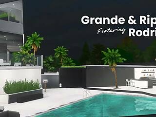 Grande and ripley rip clothes in intense 3d hentai threesome