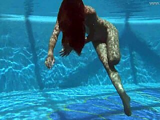 irina russia shows sexy body underwater with tight pussy