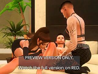 Grande and ripley rip clothes in intense 3d hentai threesome