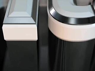 hot girl licking something tasty in the kitchen