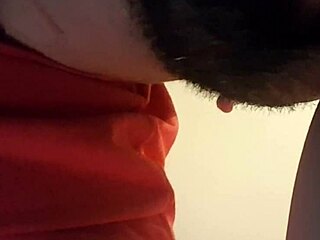 my latina freak with tattoos licks my big cock orally at home