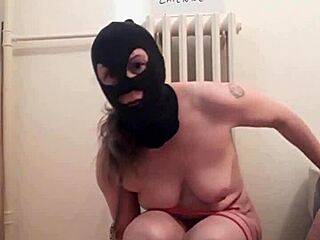 French slave bent over for intense dog training session on March 4, 2020.