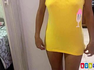 i caught my distracted teen 18+ stepdaughter in the laundry and fucked her big ass with creampie