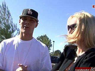 Wow! Skinny blonde slut with small tits gets massive cumshot on face!