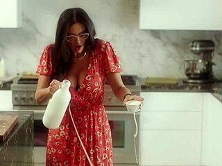 Milfy caitlin catches contractor jerking off in the house