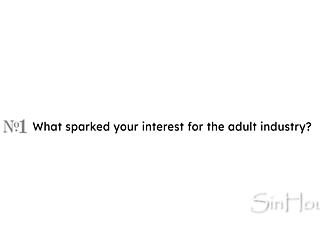 Redhead pornstar with big tits goes to swingers club for group sex and realizes she's great at it during interview