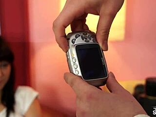 Petite 18+ brunette gets cum on tits after doggystyle