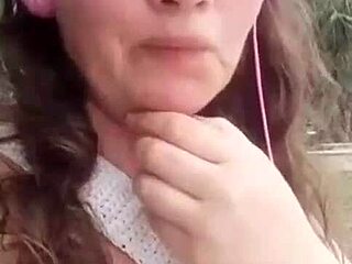 Slutslave1975 acts like a slut in public during retro blue films