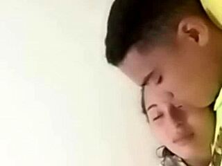 sexy couple enjoying intimate moments in bed