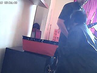 CCTV Captures Secretary Sucking Bosses Cock in Office Creampie Action