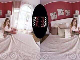 Virtual taboo with intense eye-to-eye redhead pov action