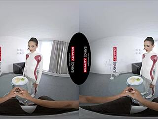 Petite 18+ Rides Latex Android In Intense VR