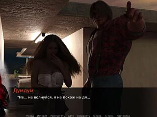 myriam in the shower with big tits, bathing in this cartoon game